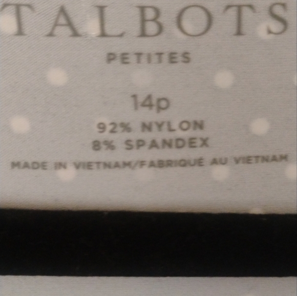 RSVP Talbots Womens Jersey A-Line Dress Navy White Polka Dot  SZ  14P - Picture 3 of 3